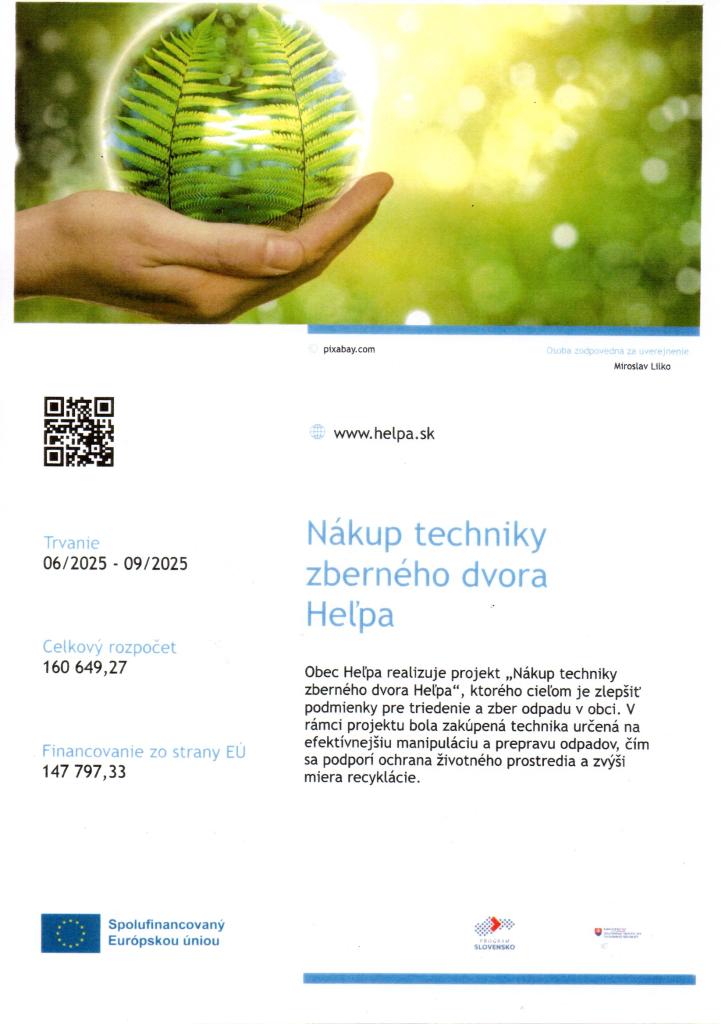 Nákup techniky zberného dvora